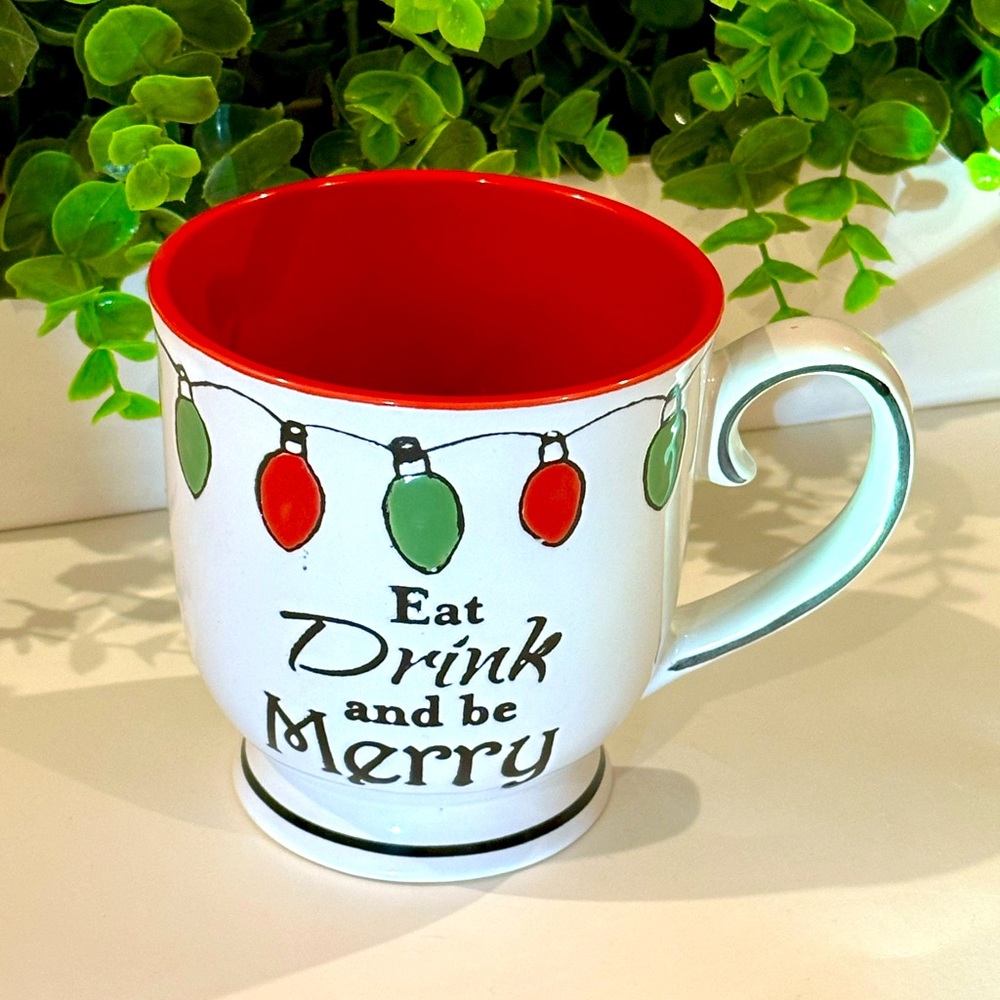 Spectrum Designz Christmas Holiday Coffee Mugs Eat Drink & Be Merry 2017